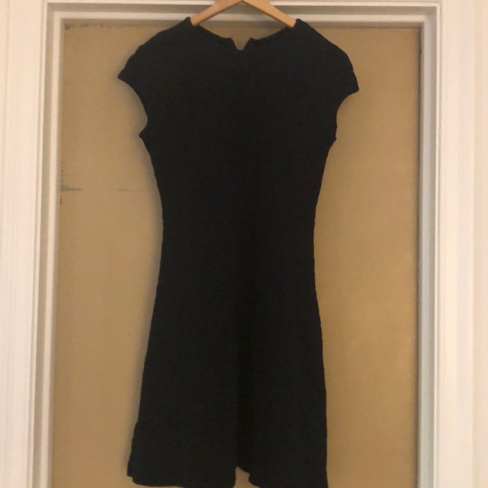 Black Dress with Floral threading.